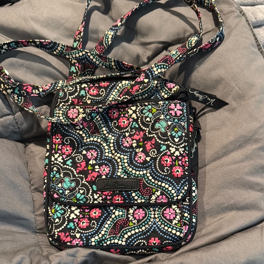 Disney Parks Vera Bradley Black and Pink Crossbody Bag